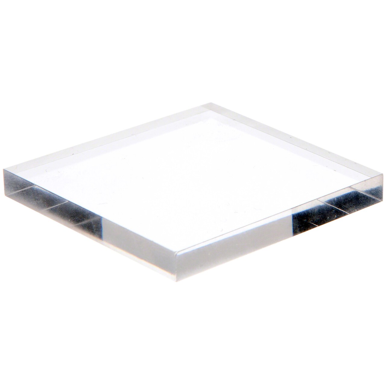 Plymor Clear Acrylic Square Polished Edge Display Base, 2" W x 2" D x 0.25" H
